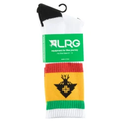 Socks>LRG All Trees Stripe Crew Socks White