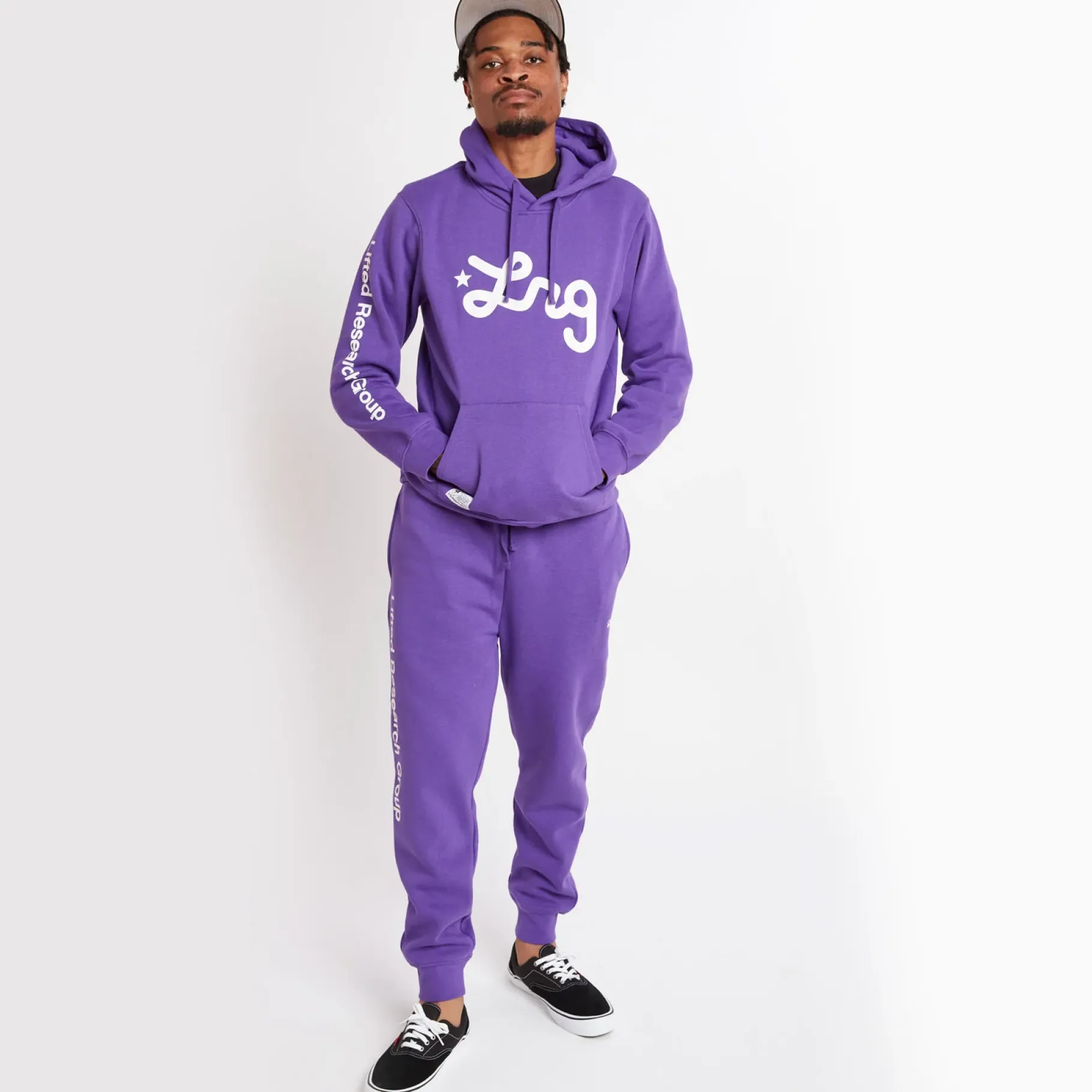 Hoodies & Sweats>LRG Lifted Script Jogger Sweatpants Purple