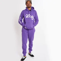 Pants>LRG Lifted Script Jogger Sweatpants Purple