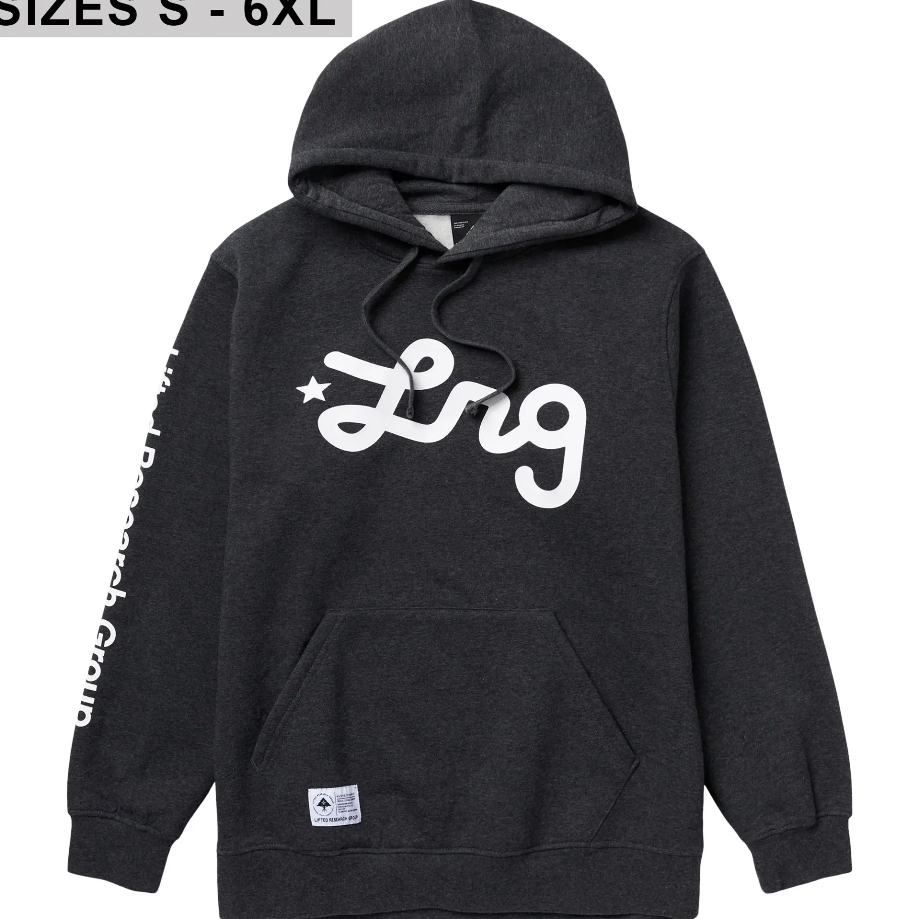 Hoodies & Sweats>LRG Lifted Script Pullover Hoodie Charcoal Heather