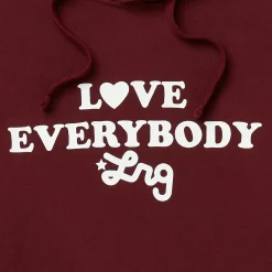 Hoodies & Sweats>LRG Love For Everybody Pullover Hoodie Burgundy