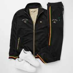 Outerwear>LRG Musical Roots Track Jacket Black