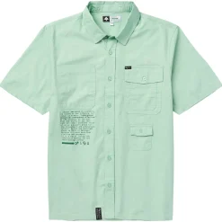 Tops>LRG Overthrow Woven Shirt Light Green
