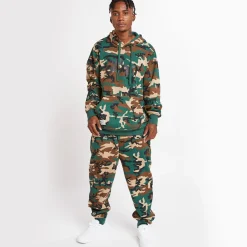 Pants>LRG Roots Script Jogger Sweatpants Green Camo