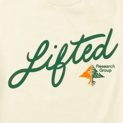 Tees>LRG Split Tree Script Tee Cream