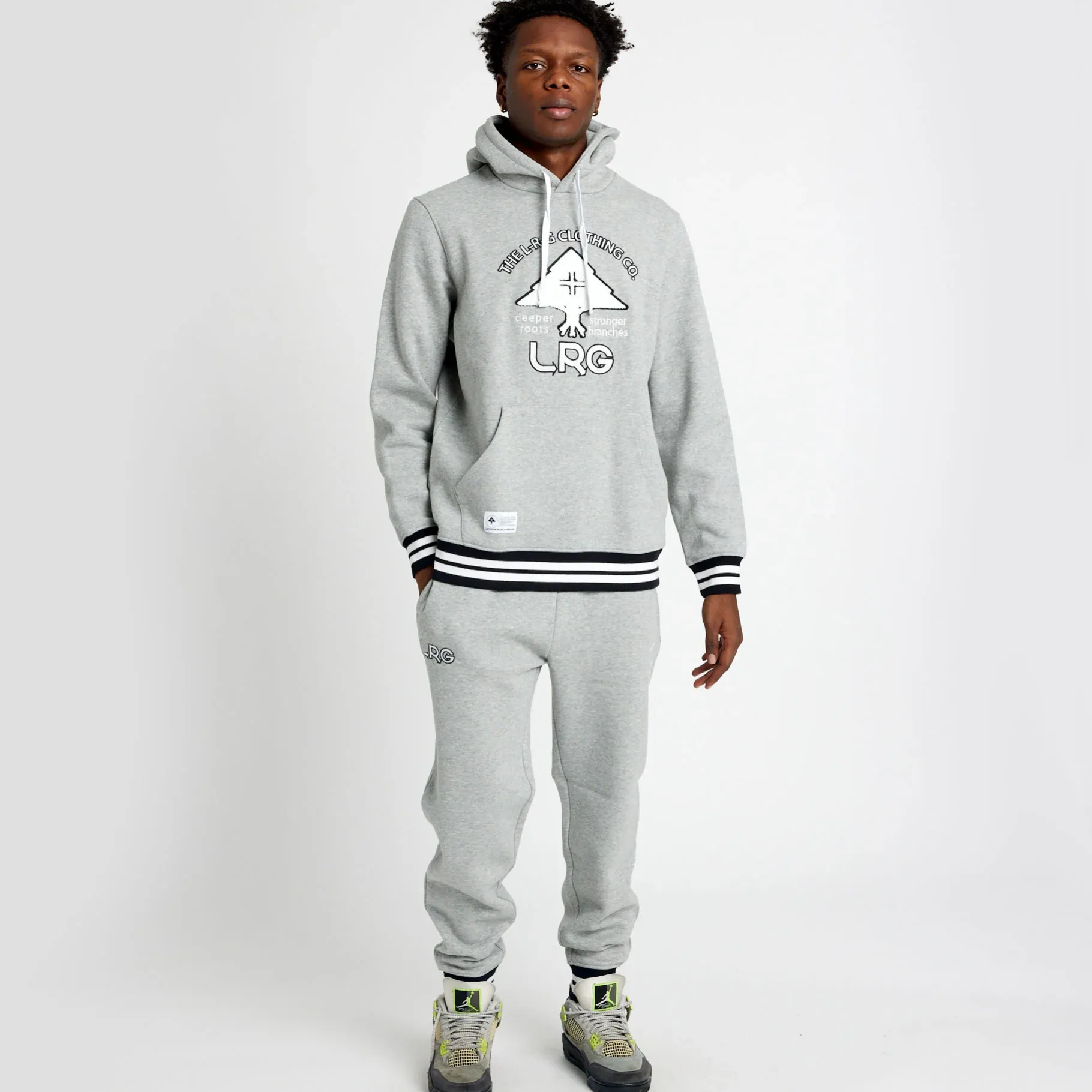 Hoodies & Sweats>LRG Stronger L Branches Pullover Hoodie Grey Heather