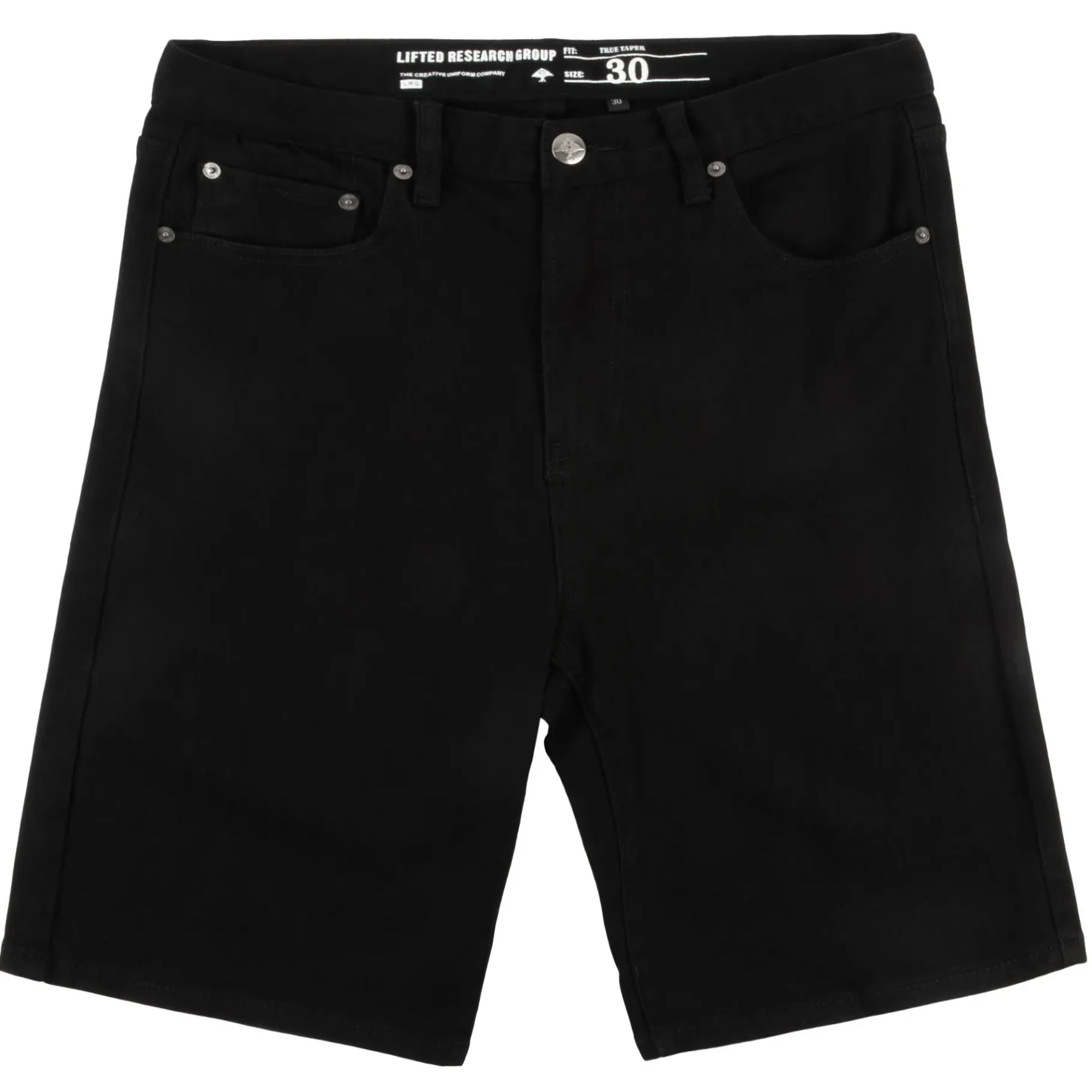 Shorts>LRG True Straight Jean Shorts Triple Black